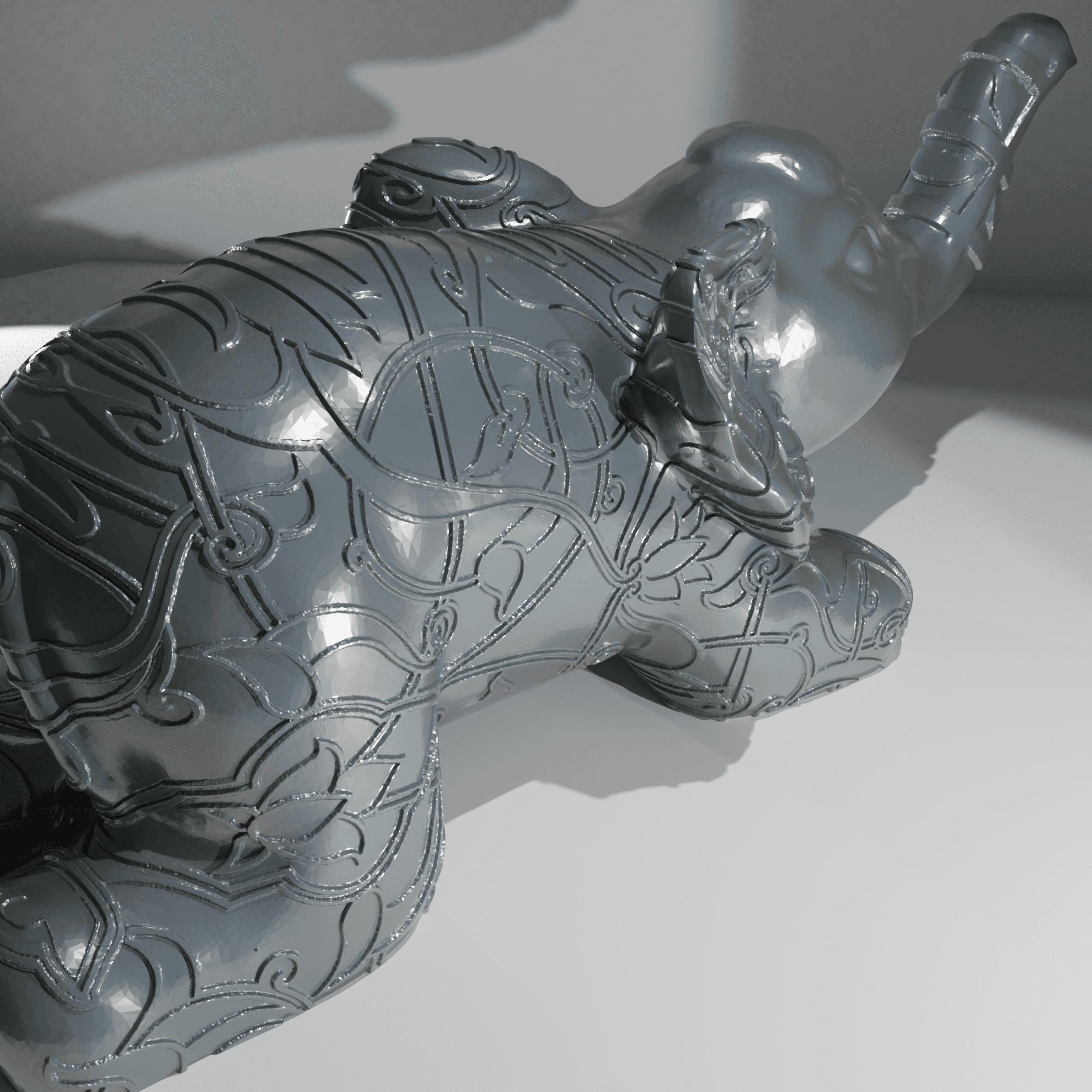 Elephant relief 3d model