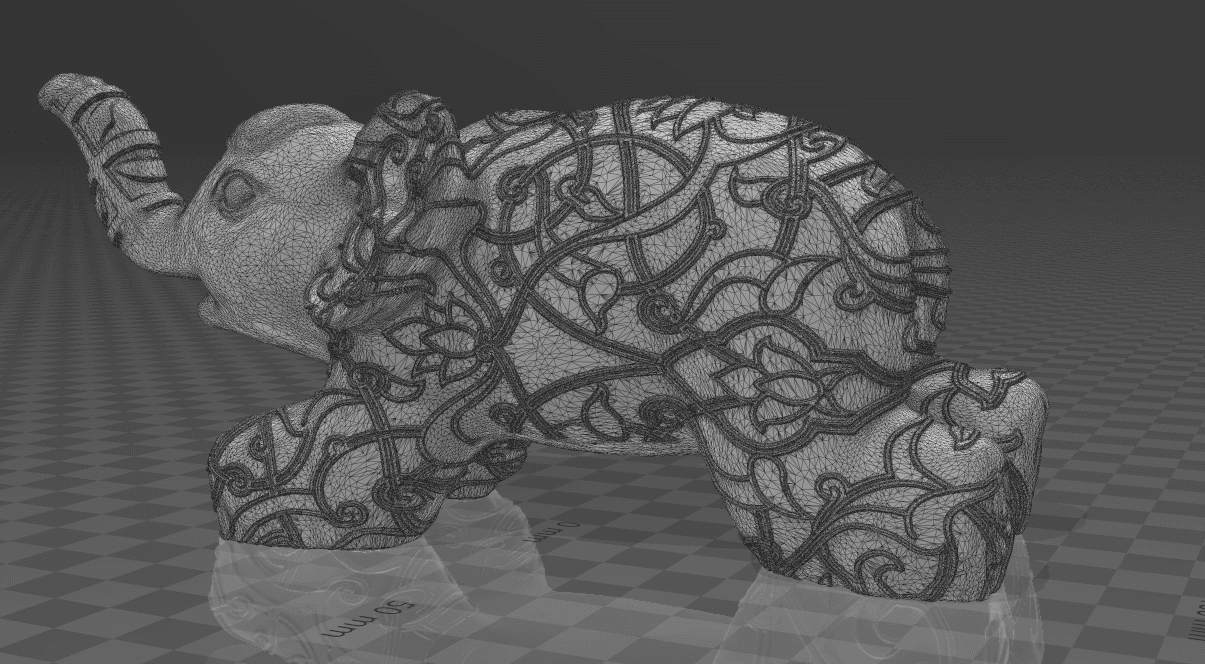 Elephant relief 3d model