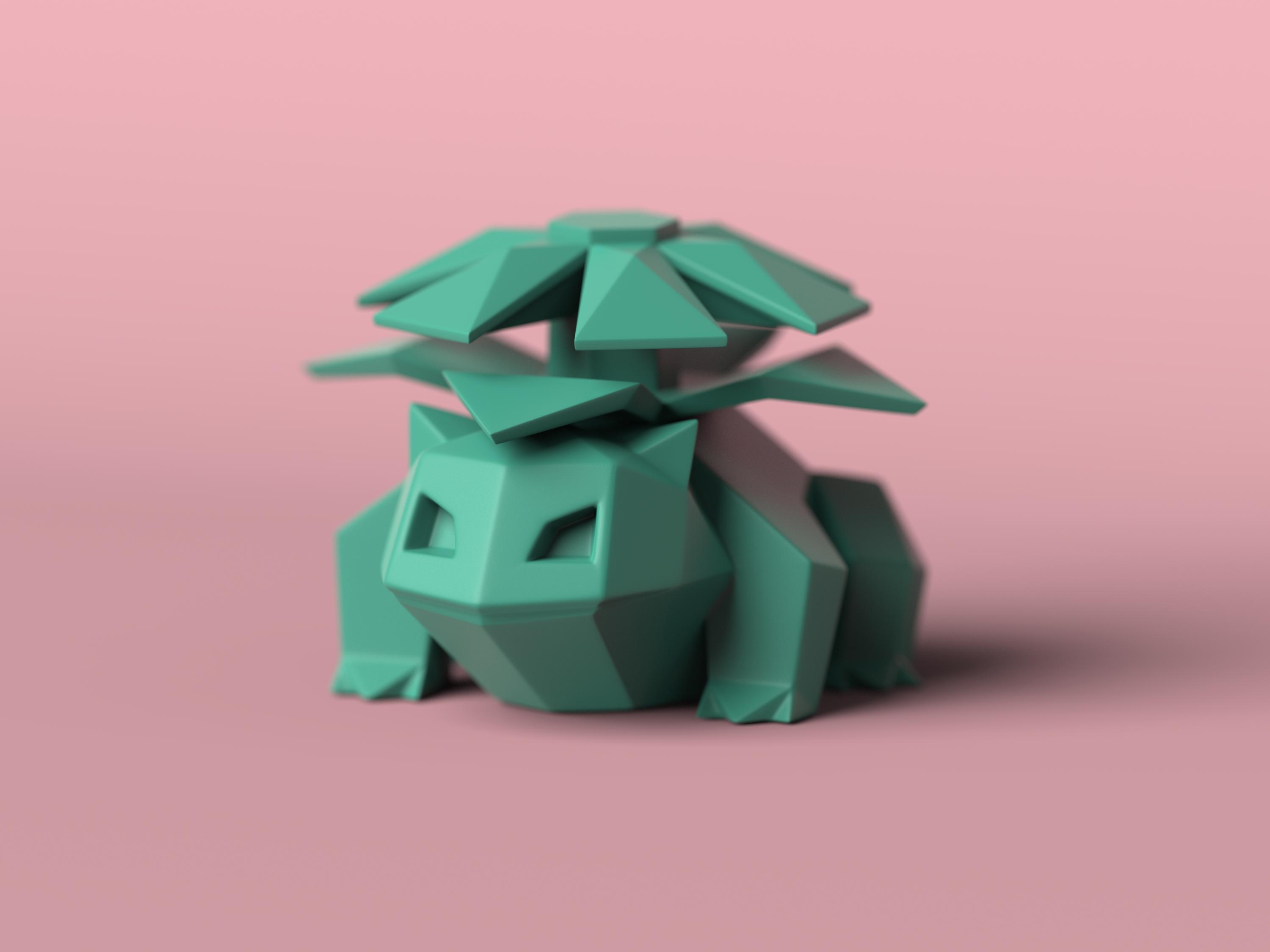 Low-poly Venusaur 3d model