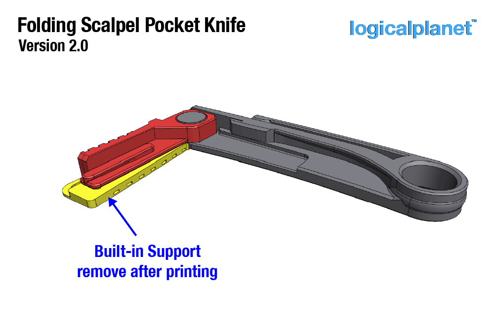 Folding Scalpel Pocket Knife version 2.0 3d model