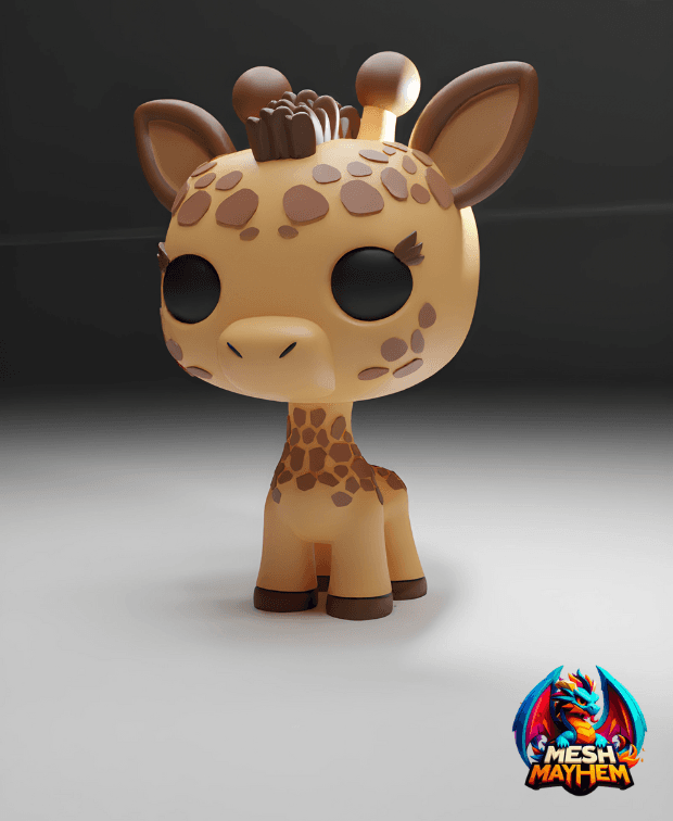 Mesh Mayhem Cute Giraffe 3d model