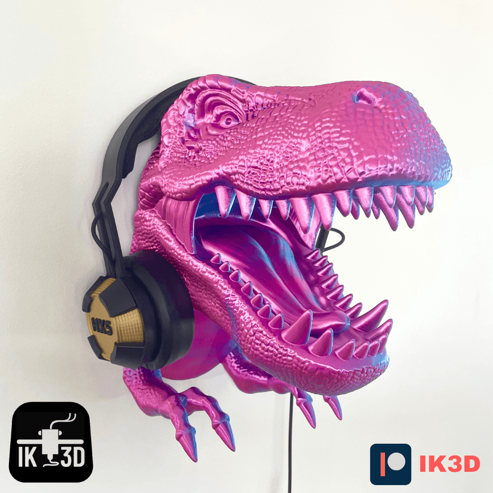 T-Rex Dinosaur Head Wall Mount by IK3D 3d model