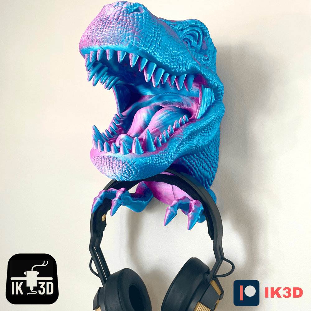 T-Rex Dinosaur Head Wall Mount by IK3D 3d model