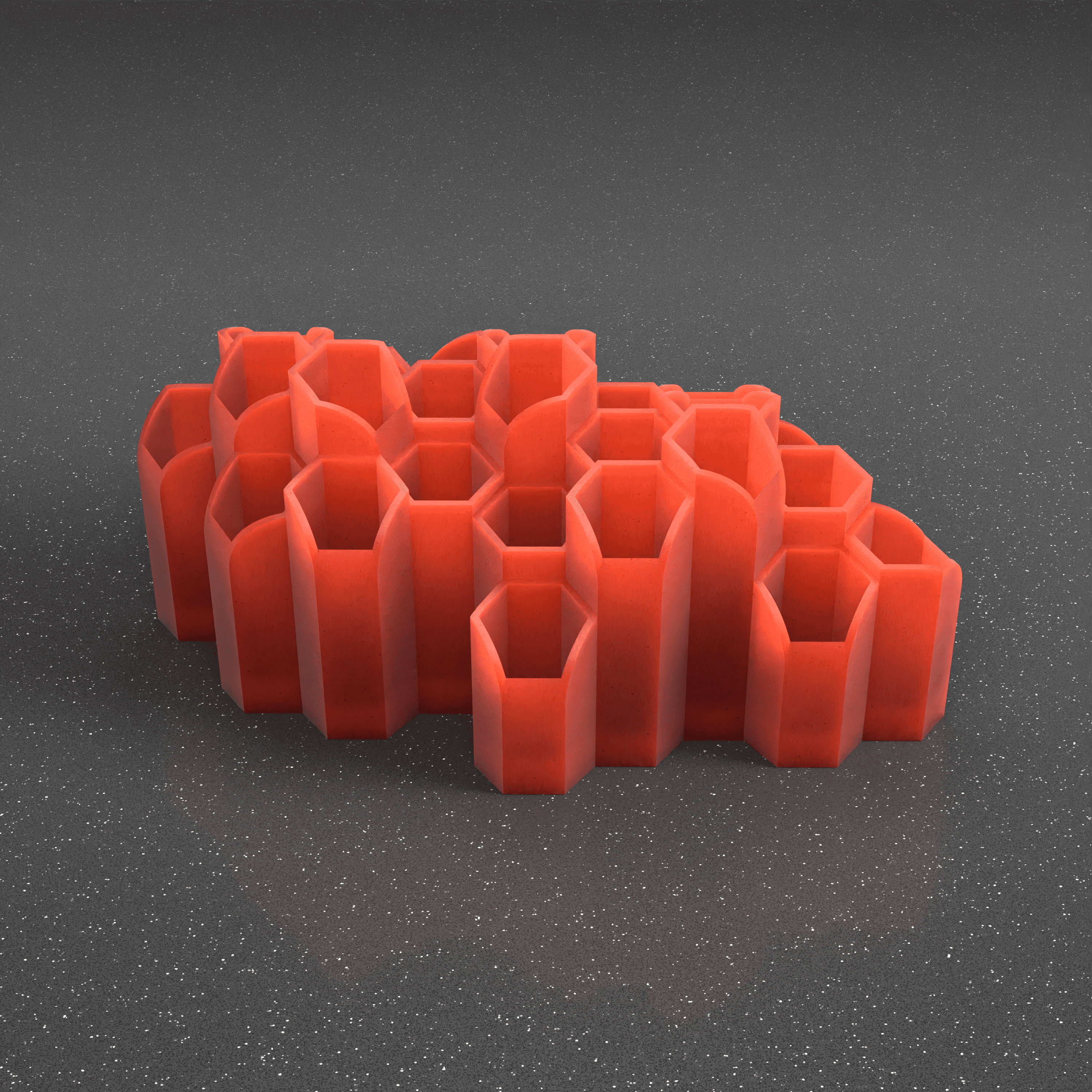 HONEYCOMB PEN HOLDER 3d model