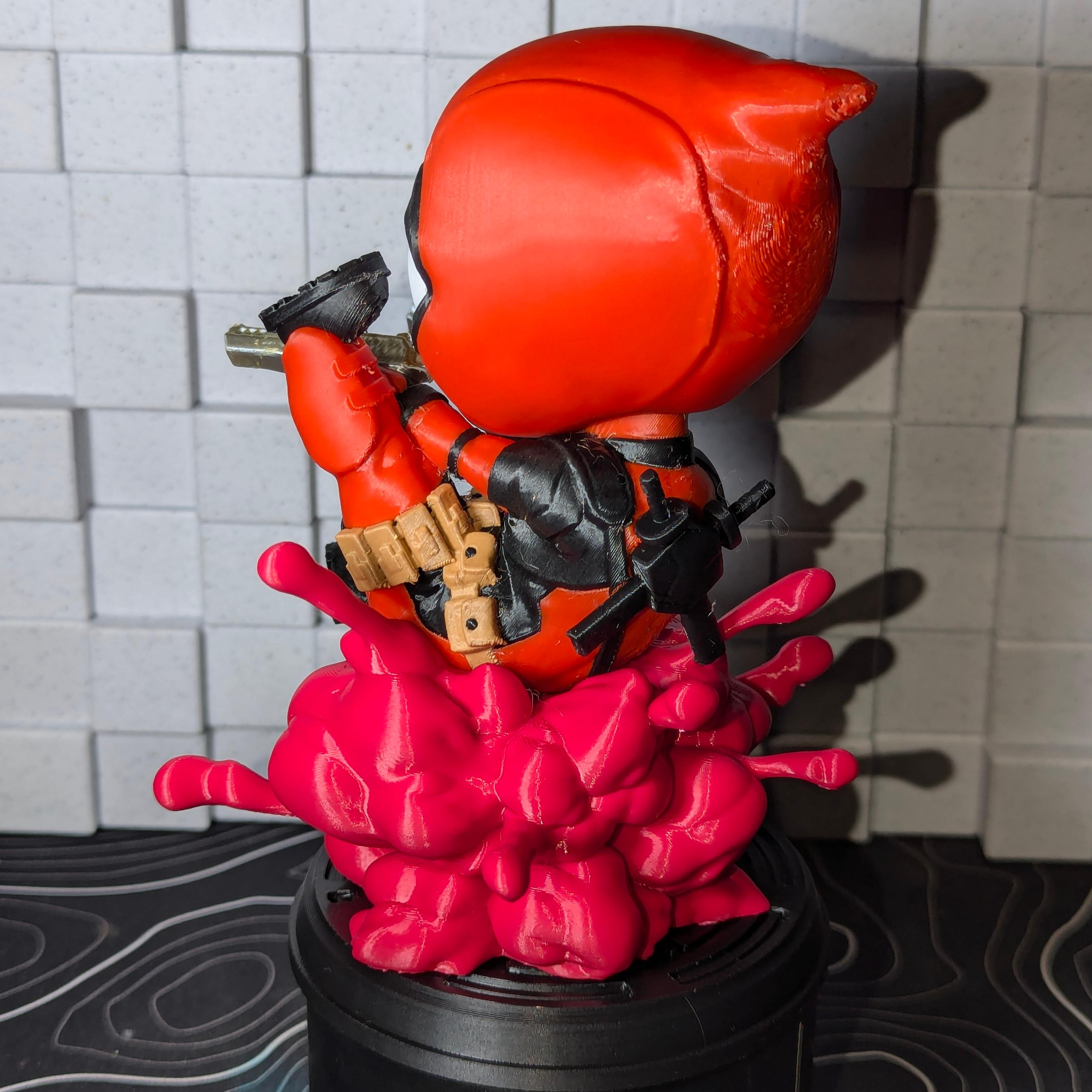 Li'l Deadpool - Single Color - Collectible Fanart Figure 3d model