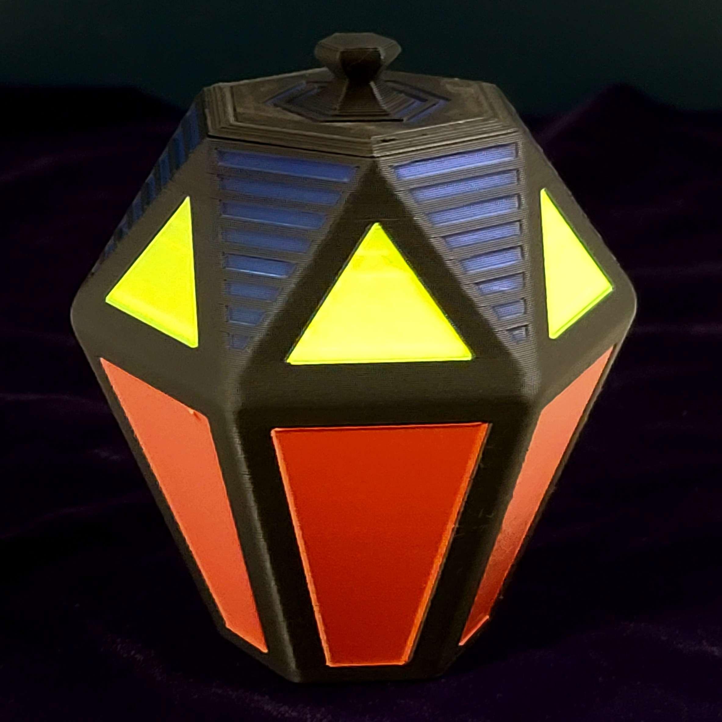 Futuristic Faceted Container / Stash Jar 3d model