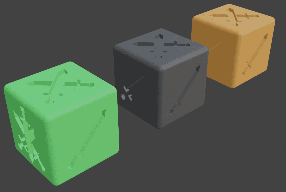 Firefight Command Dice 3d model