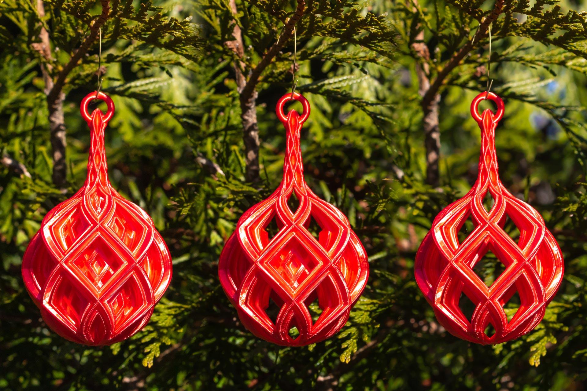 Christmas Balls with Integrated Stems 3d model