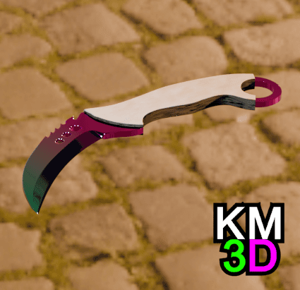 Talon knife CSGO 3d model