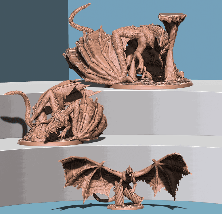 White Dragon Pack 3d model