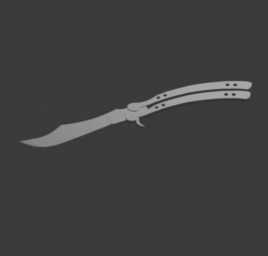 Butterfly Knife CSGO 3d model