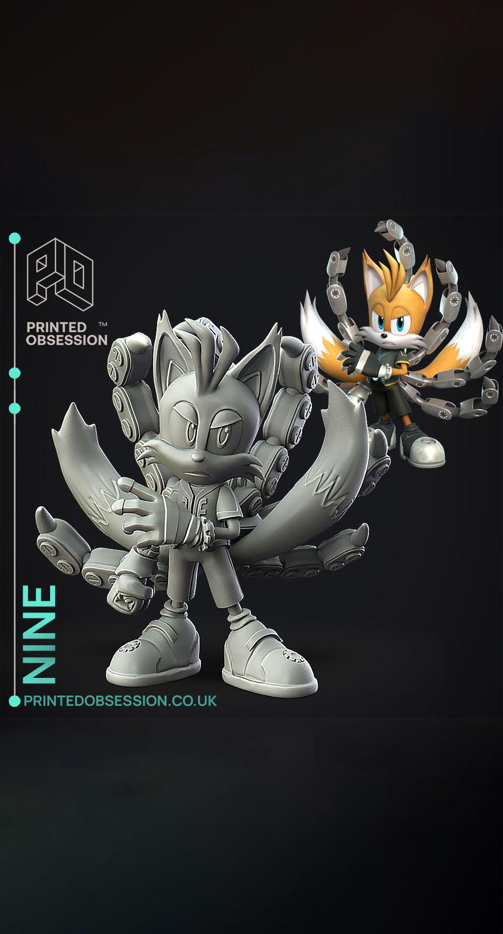 Nine (Tails) - Sonic Prime - Fan Art 3d model