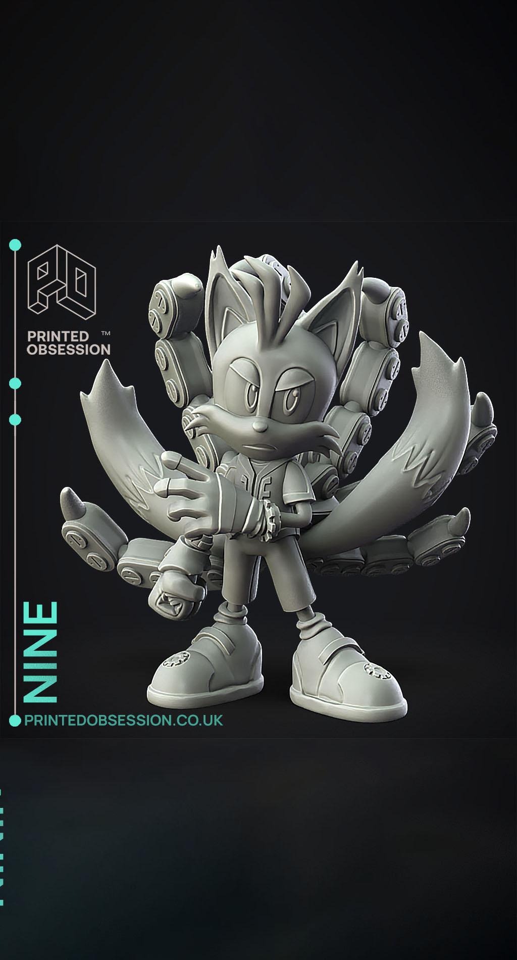 Nine (Tails) - Sonic Prime - Fan Art 3d model