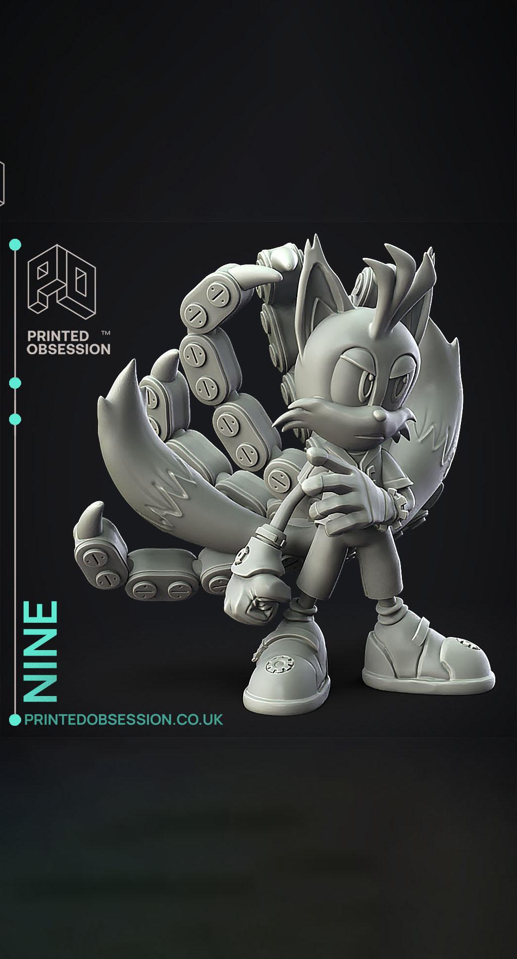 Nine (Tails) - Sonic Prime - Fan Art 3d model