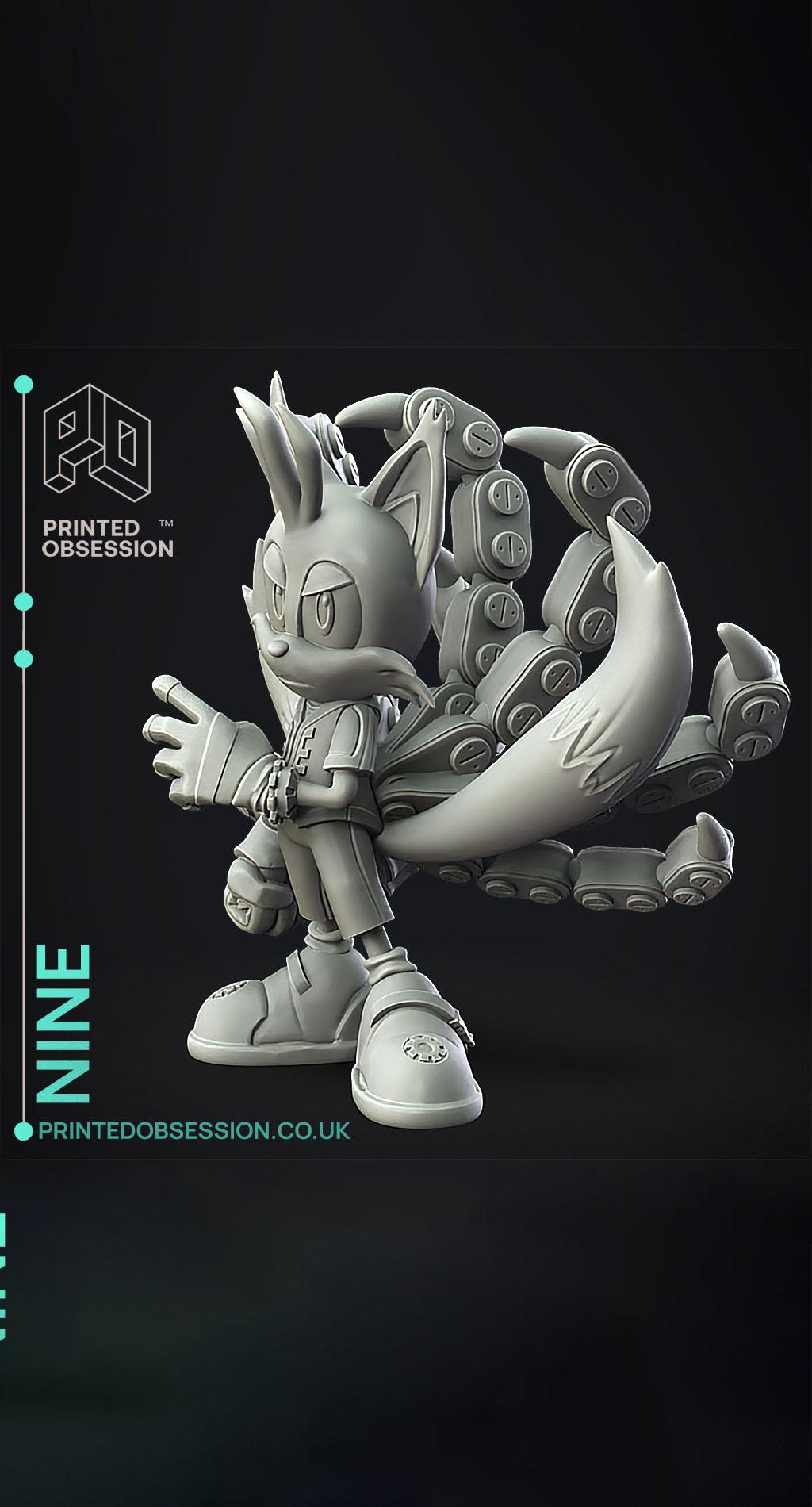 Nine (Tails) - Sonic Prime - Fan Art 3d model