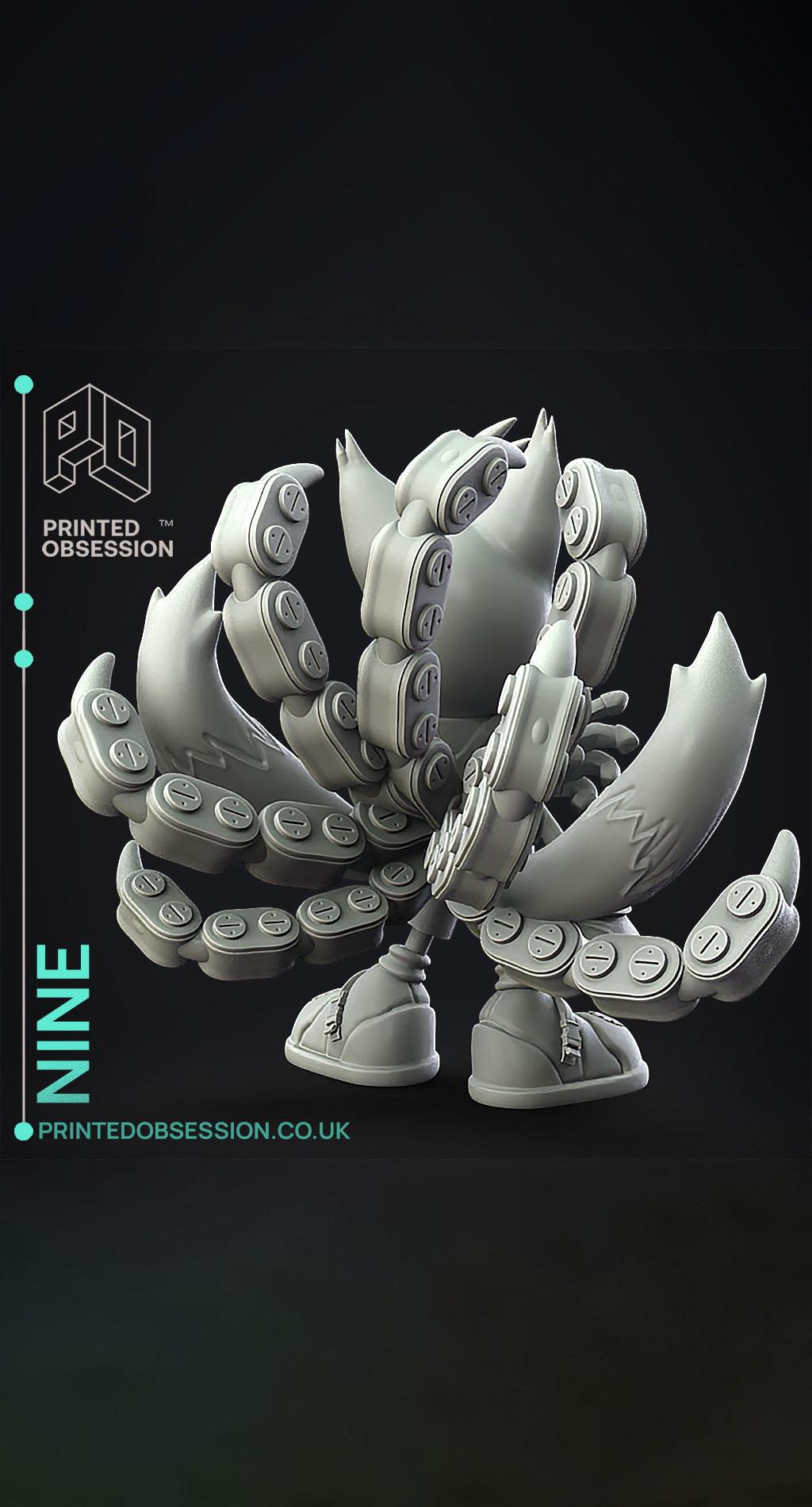 Nine (Tails) - Sonic Prime - Fan Art 3d model