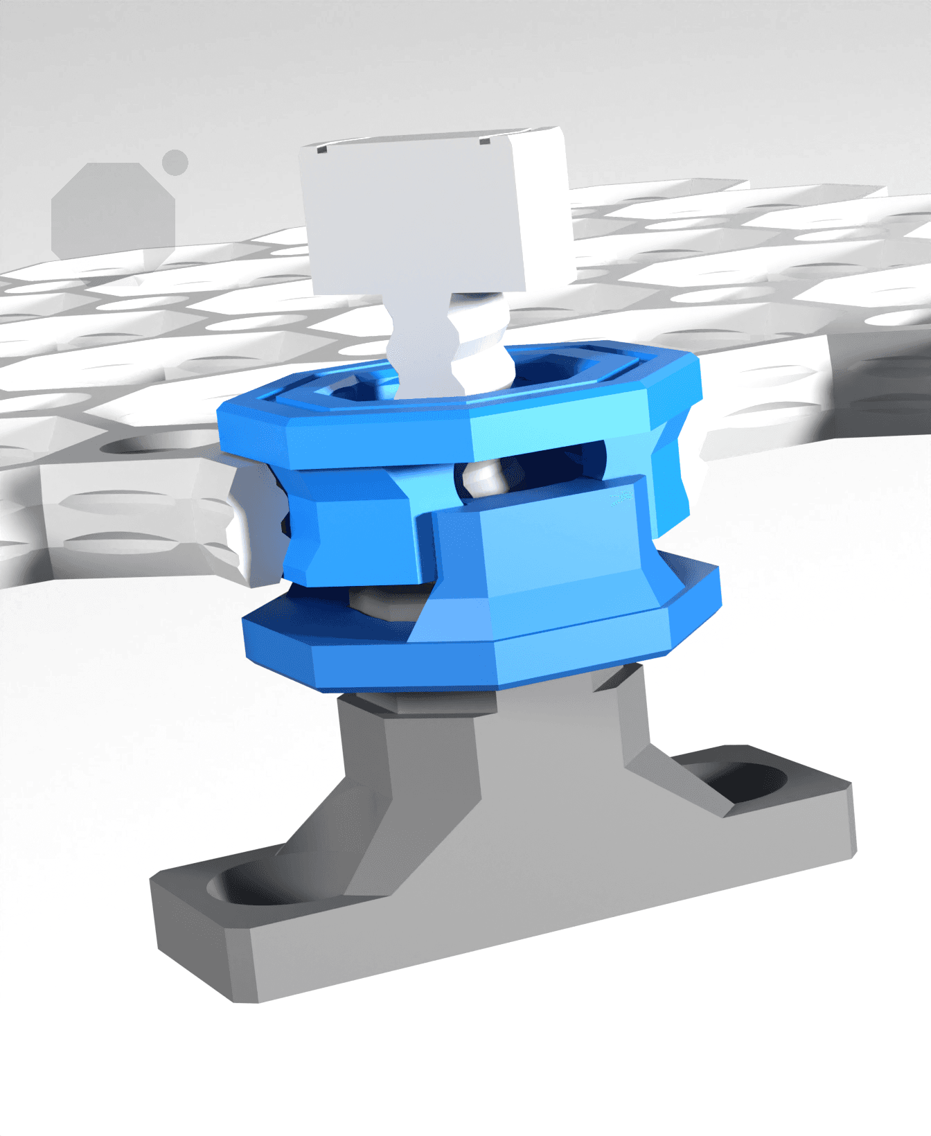 8 mm - Quad Bolt-Lock Mount - x4 Stack 3d model