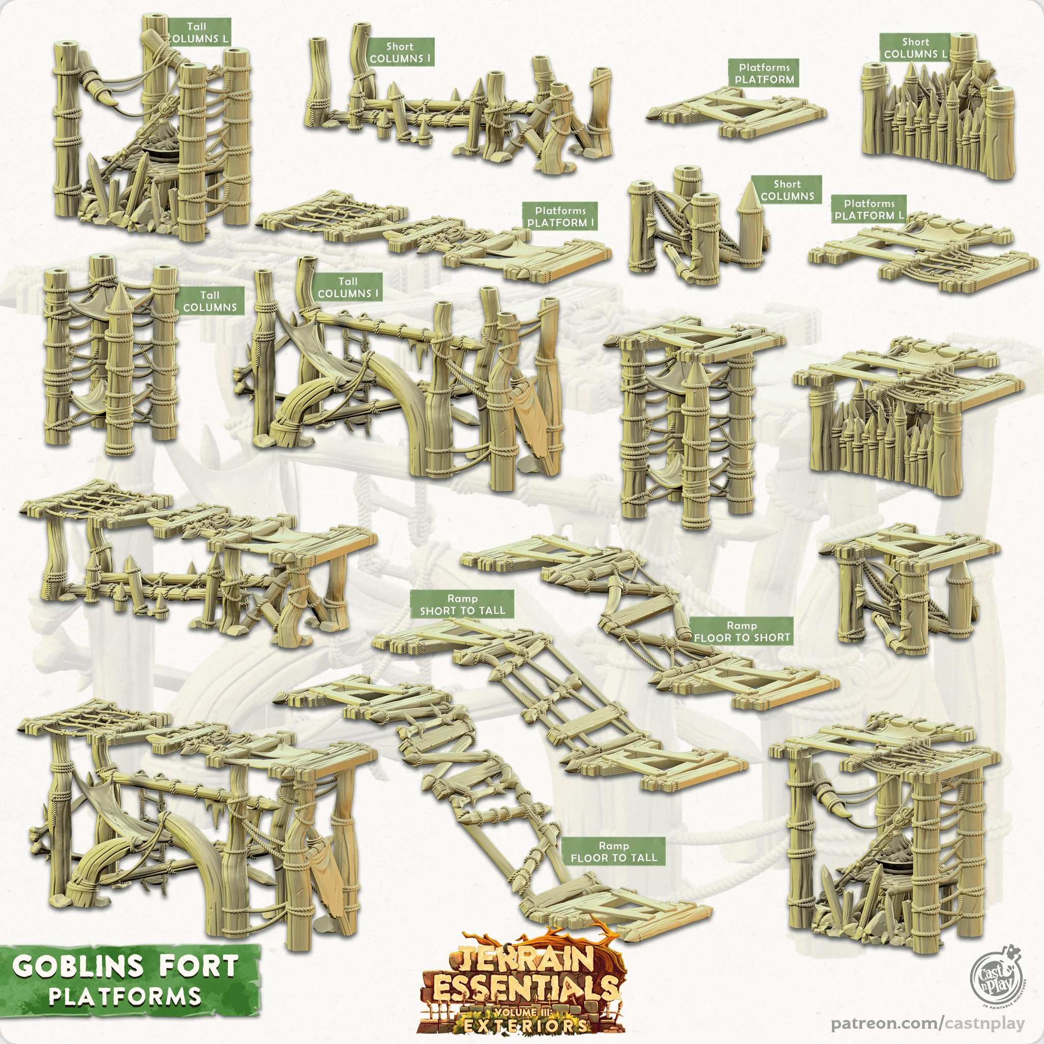 Goblins Fort (Pre-Supported) 3d model