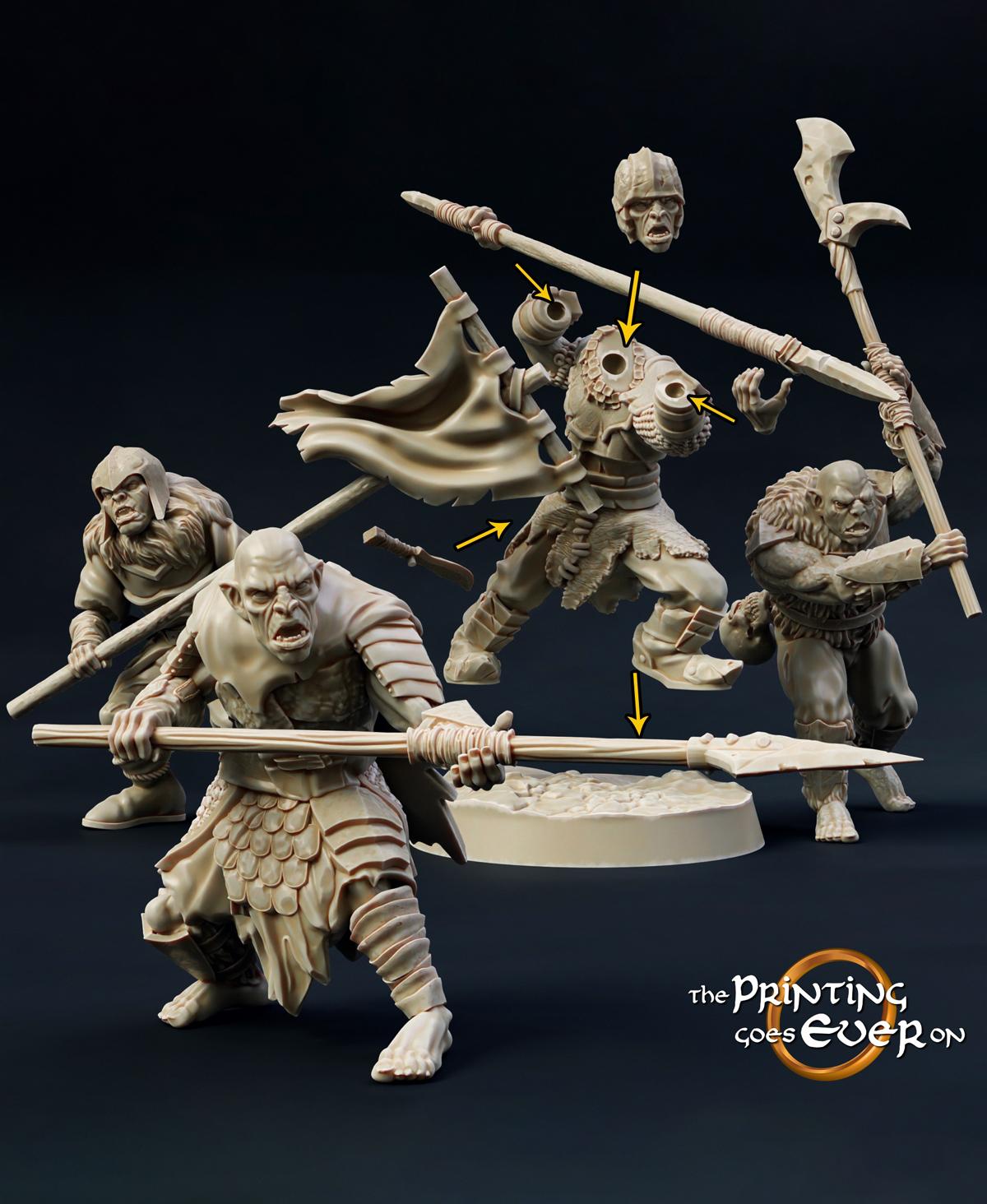 Modular Orc Spearmen 3d model