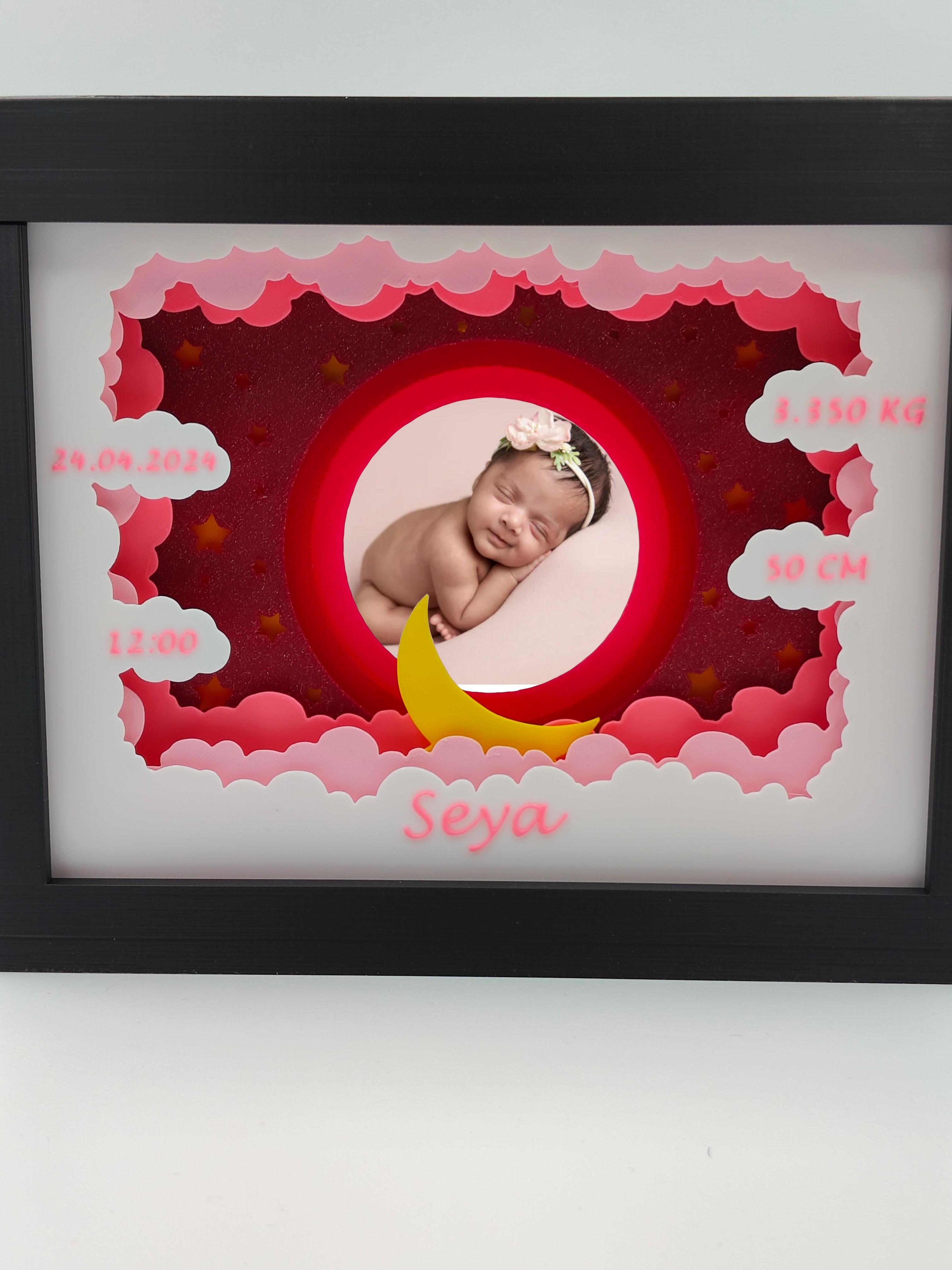 Baby Photo Frame Shadow Box 3d model