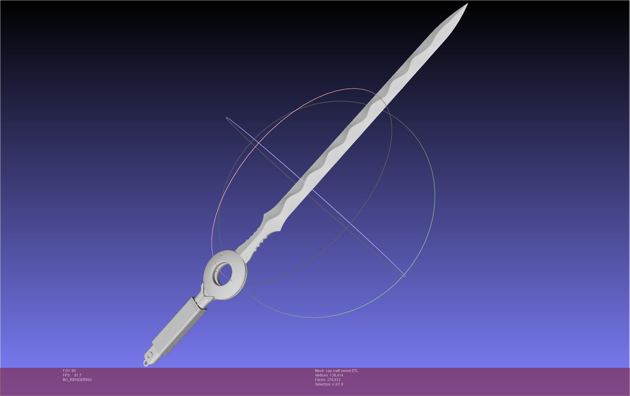 Cop Craft Sword Printable Assembly 3d model