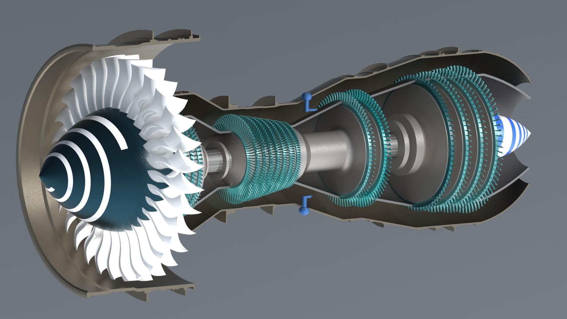 Printable Jet Engine Model 3d model