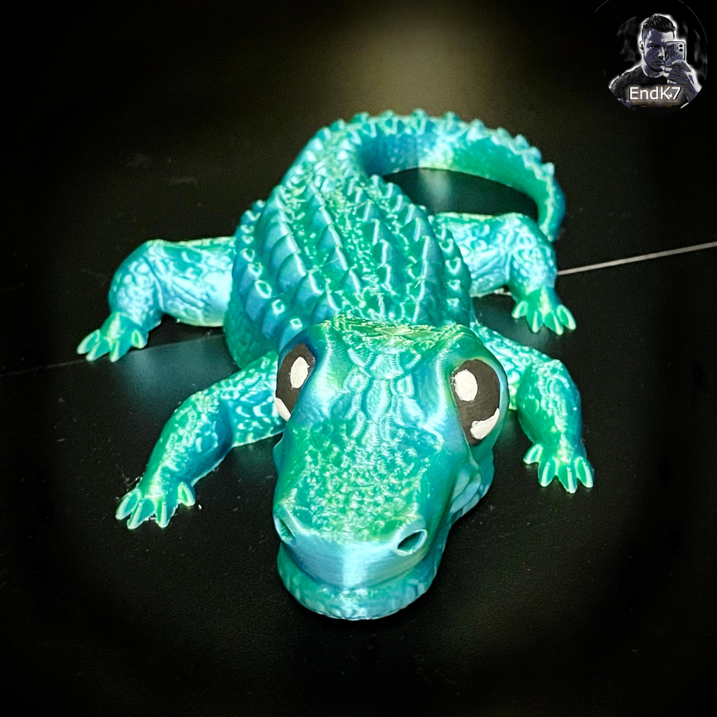 Cute Crocodile Figurine 3d model