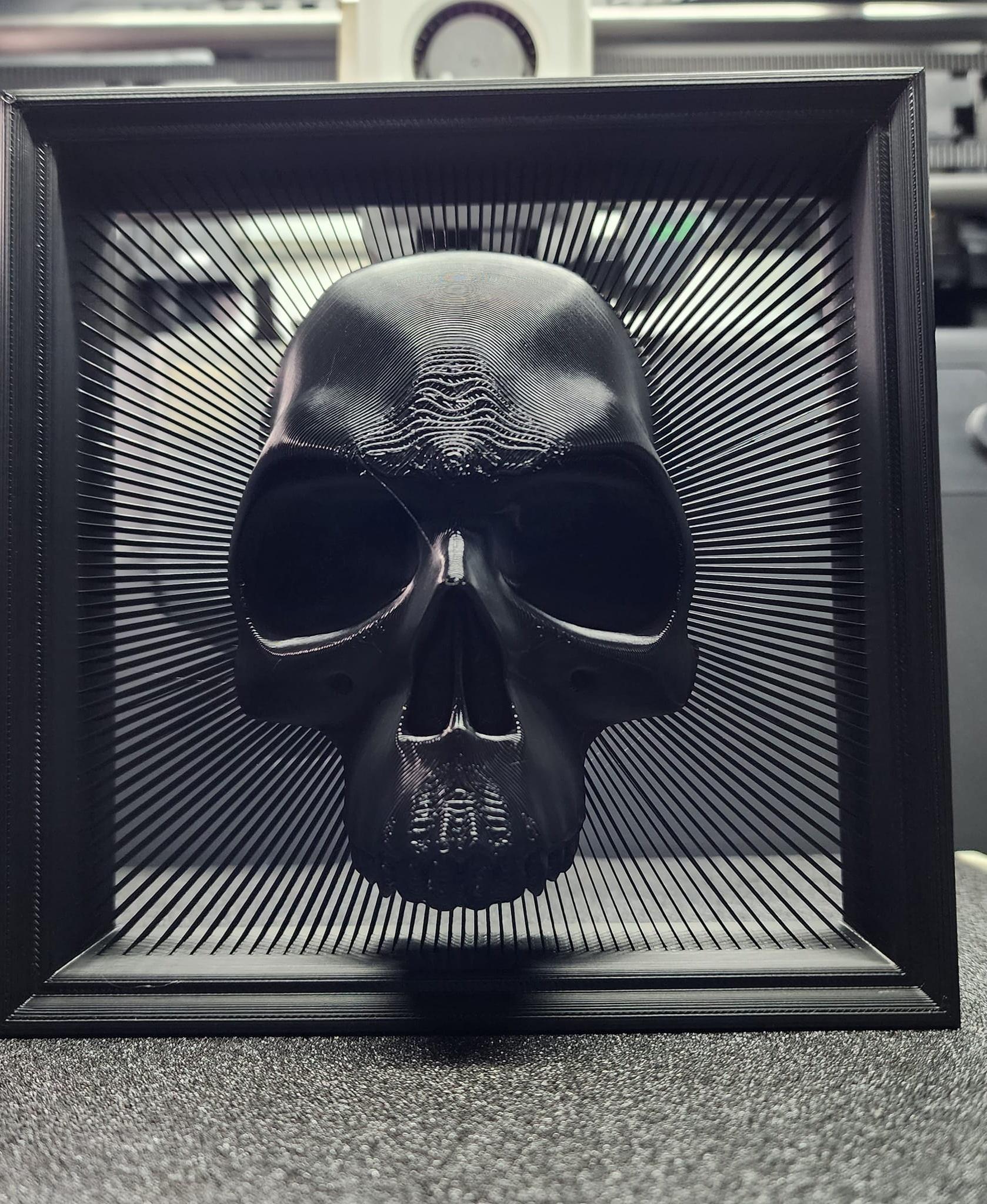 SPOOKY SKULL SHADOW BOX - STRING MODEL 3d model