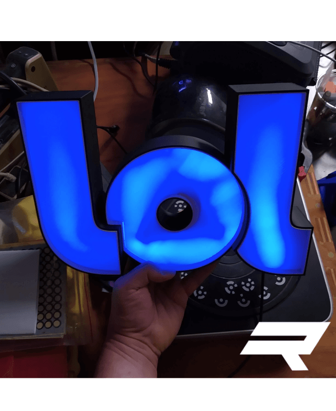 LED Word Sign LoL 3d model