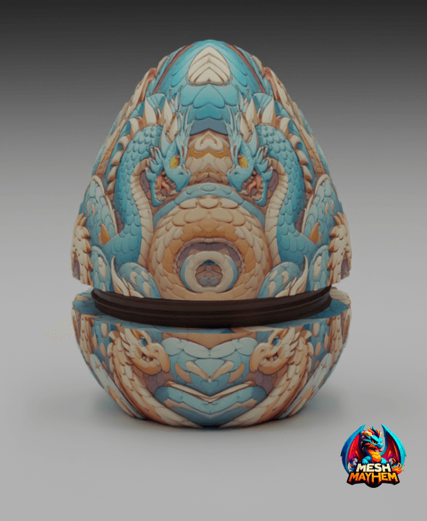 Articulated Dragon Egg 5  3d model