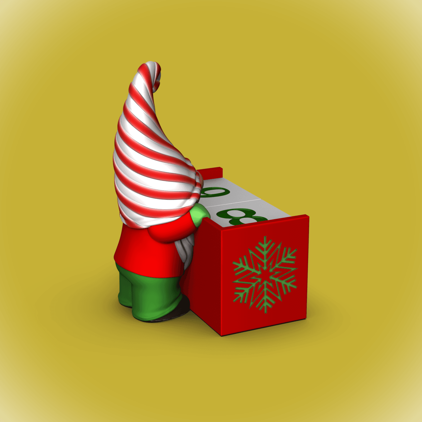 Gnome Christmas Countdown  3d model