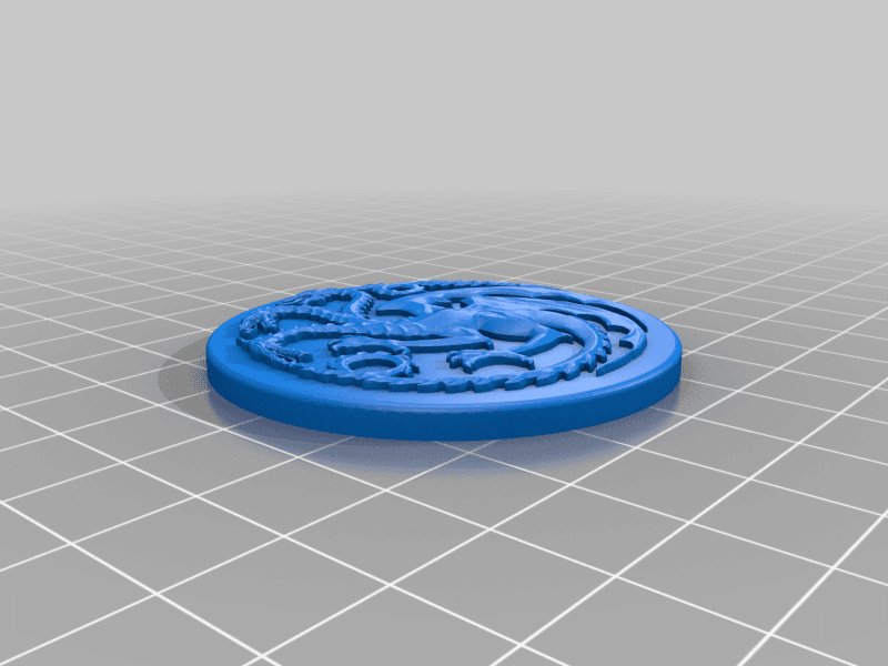 House Targaryen Coin 3d model