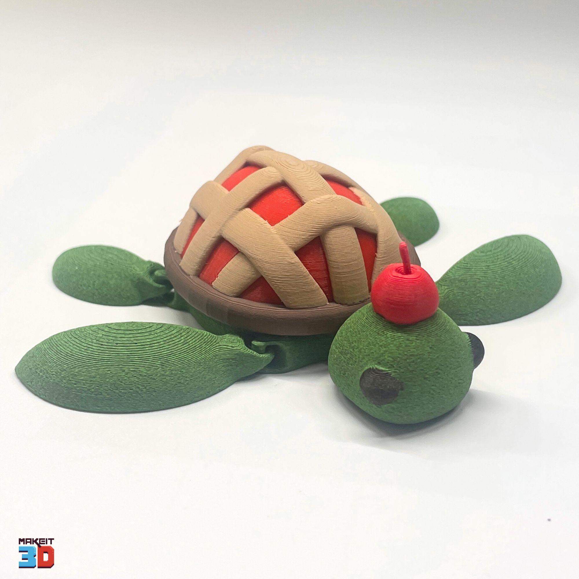 3D Printable Flexi Pie Turtle 3d model