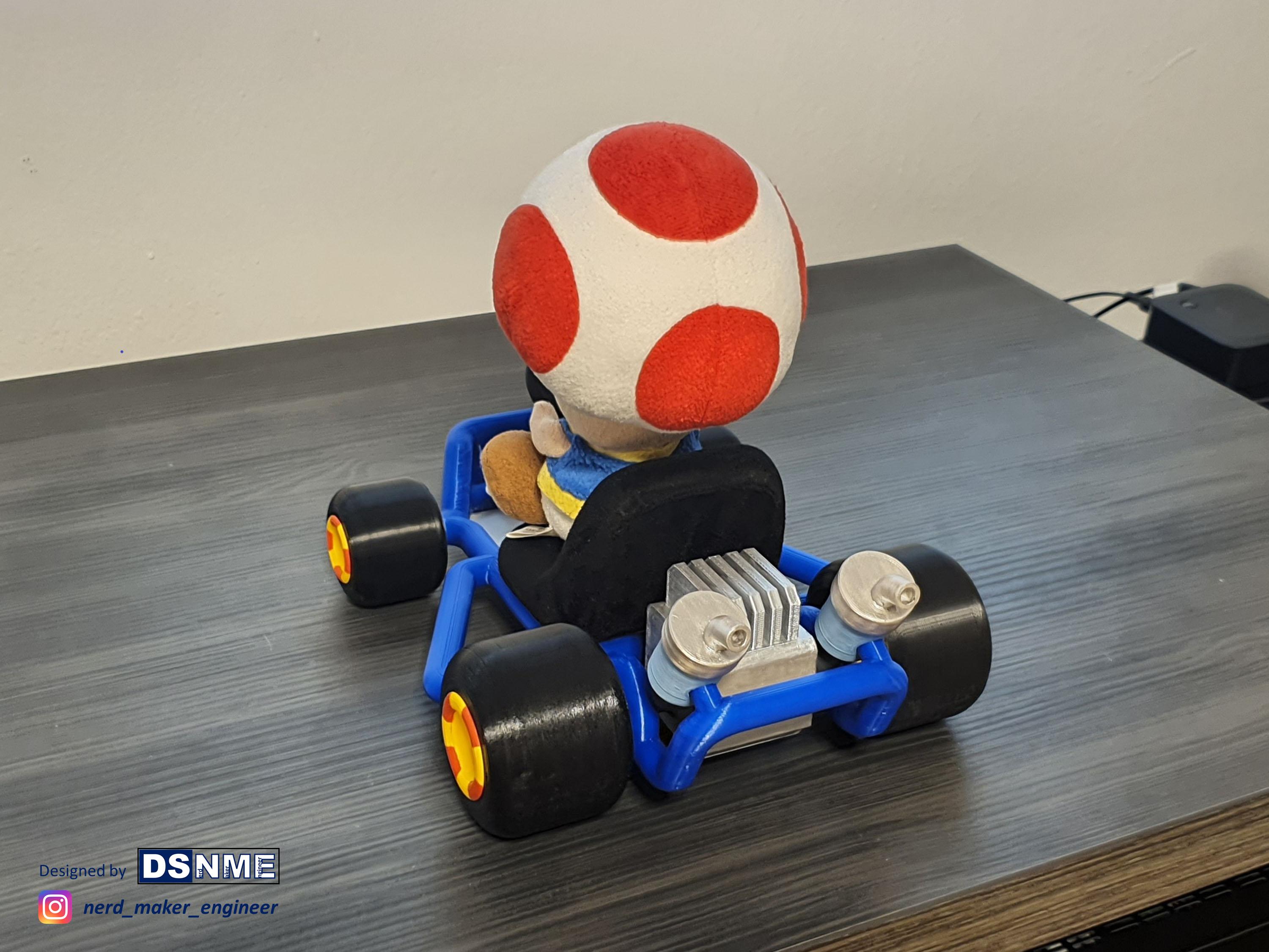 Mario Kart 64 Style Go-Kart (for San-Ei Plushs and Amiibos) 3d model