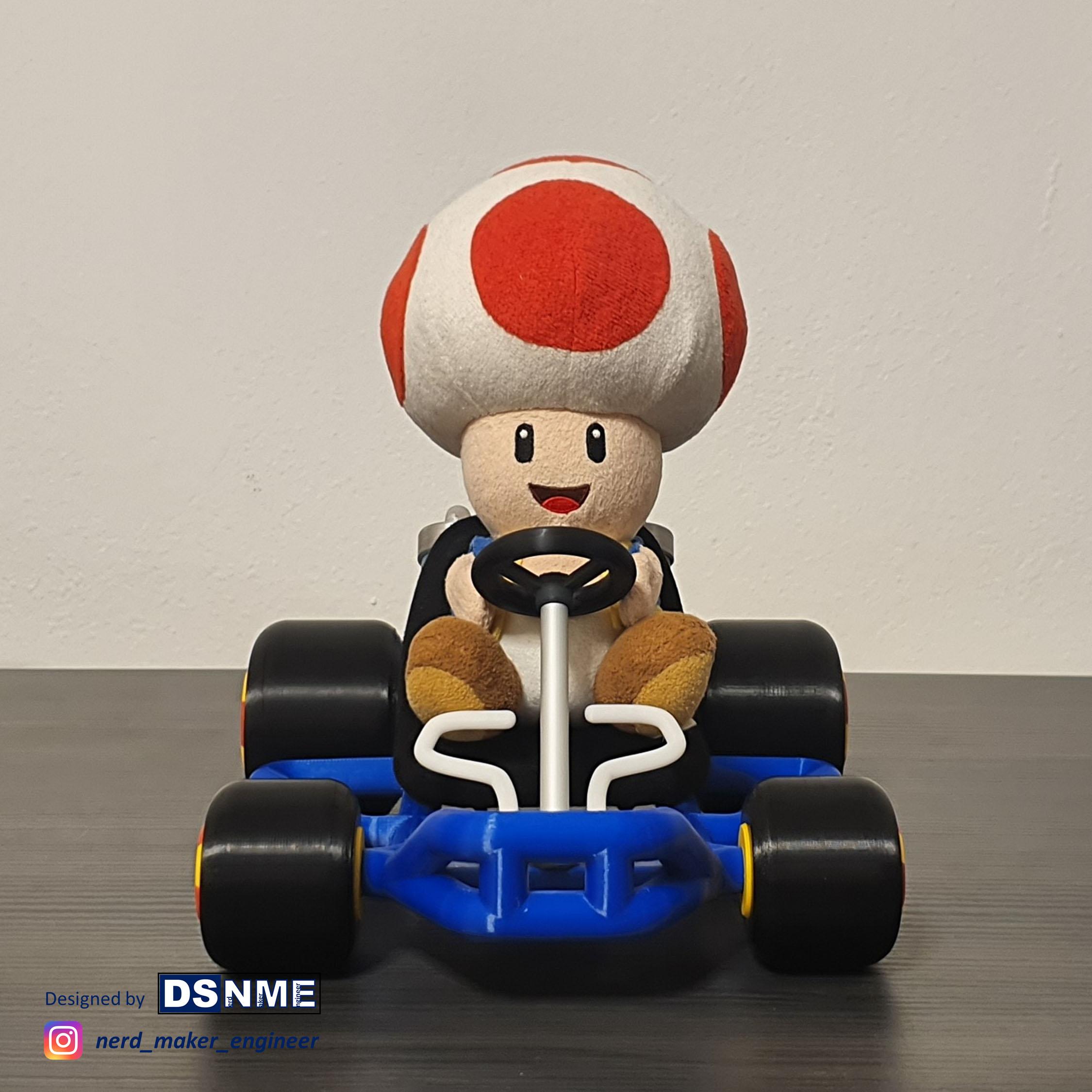 Mario Kart 64 Style Go-Kart (for San-Ei Plushs and Amiibos) 3d model