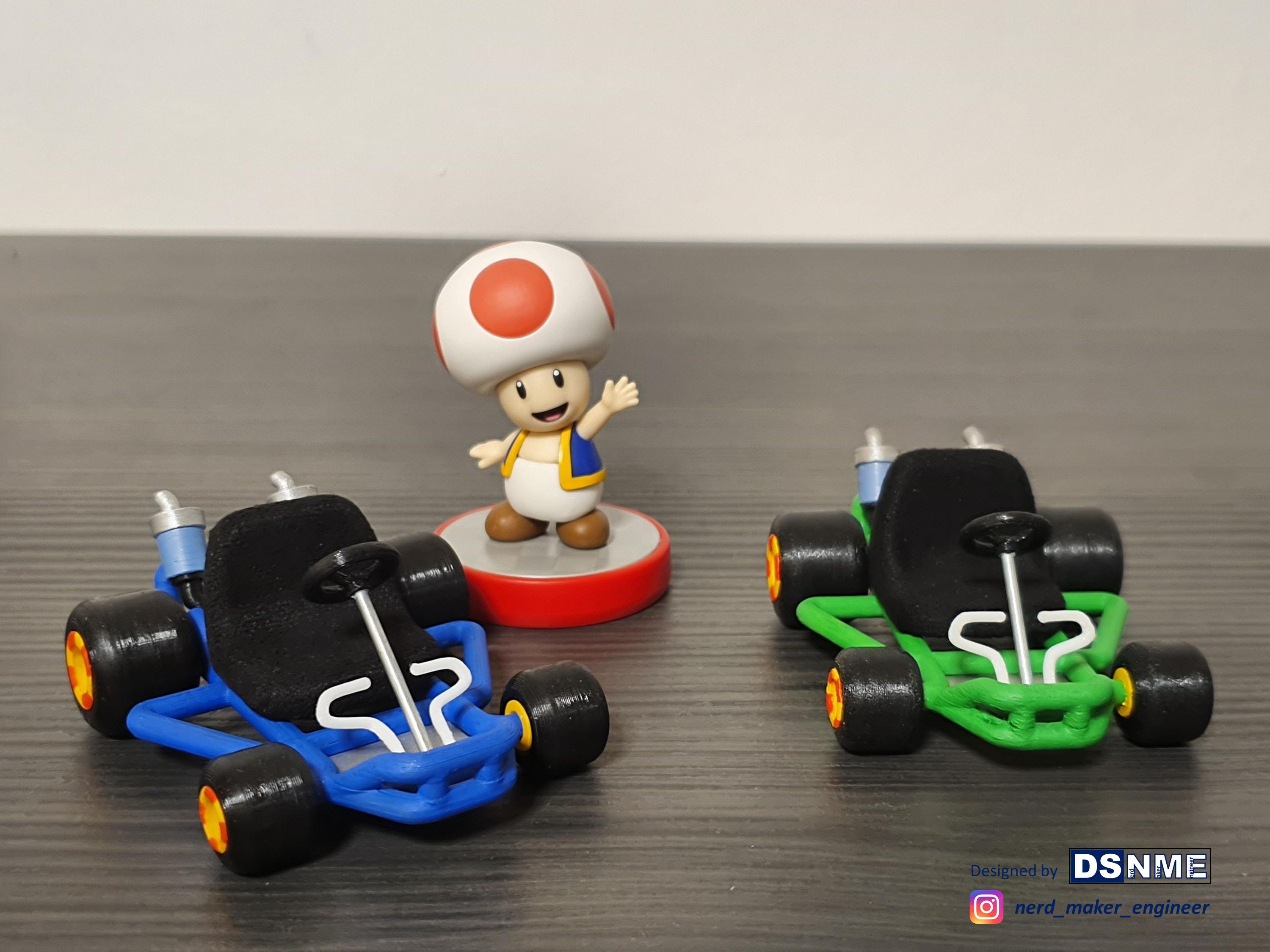 Mario Kart 64 Style Go-Kart (for San-Ei Plushs and Amiibos) 3d model