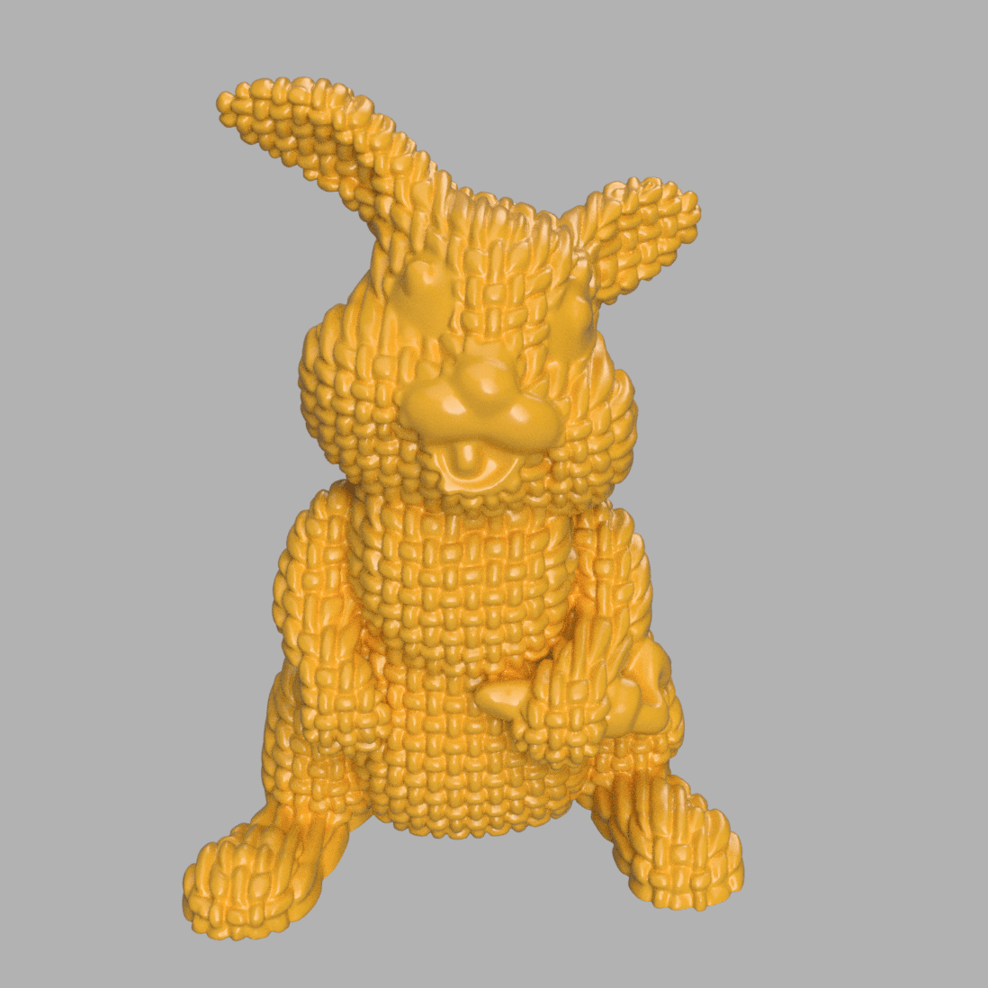 knitted bunny 3d model