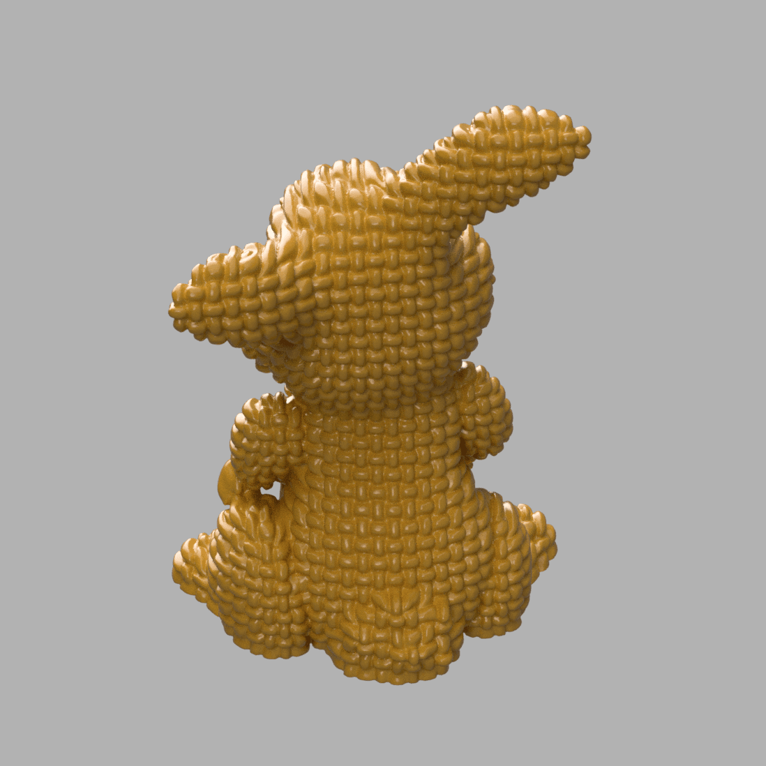 knitted bunny 3d model