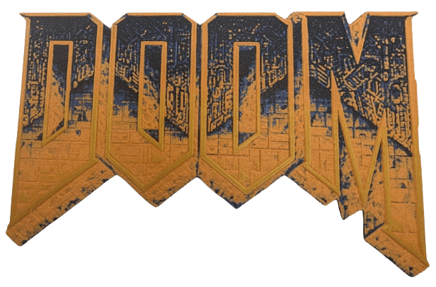 DOOM Logo HueForge 3d model