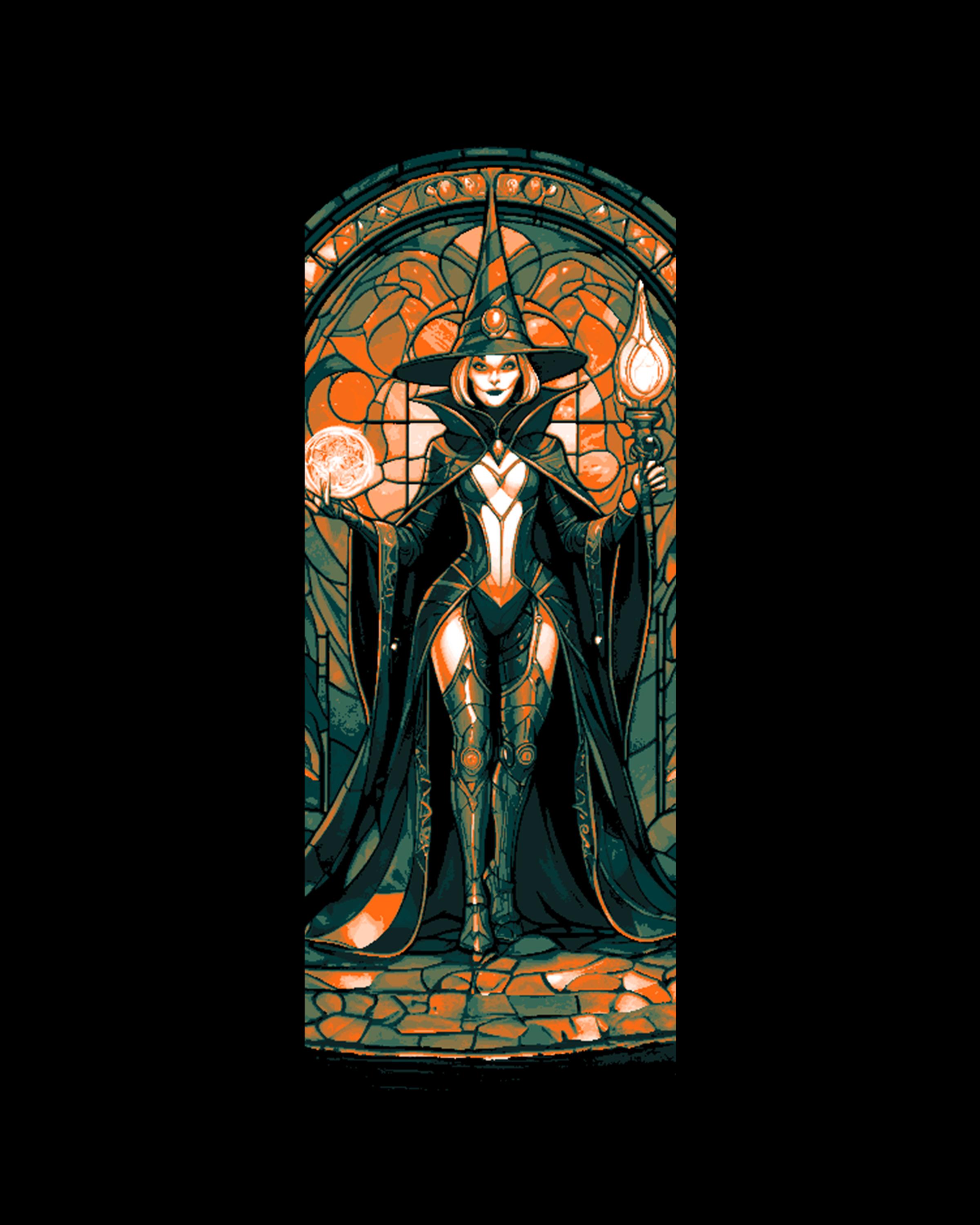 Happy Halloween - Classic Witch immortalized in a Stained glass window - Set of 3 bookmarks 3d model