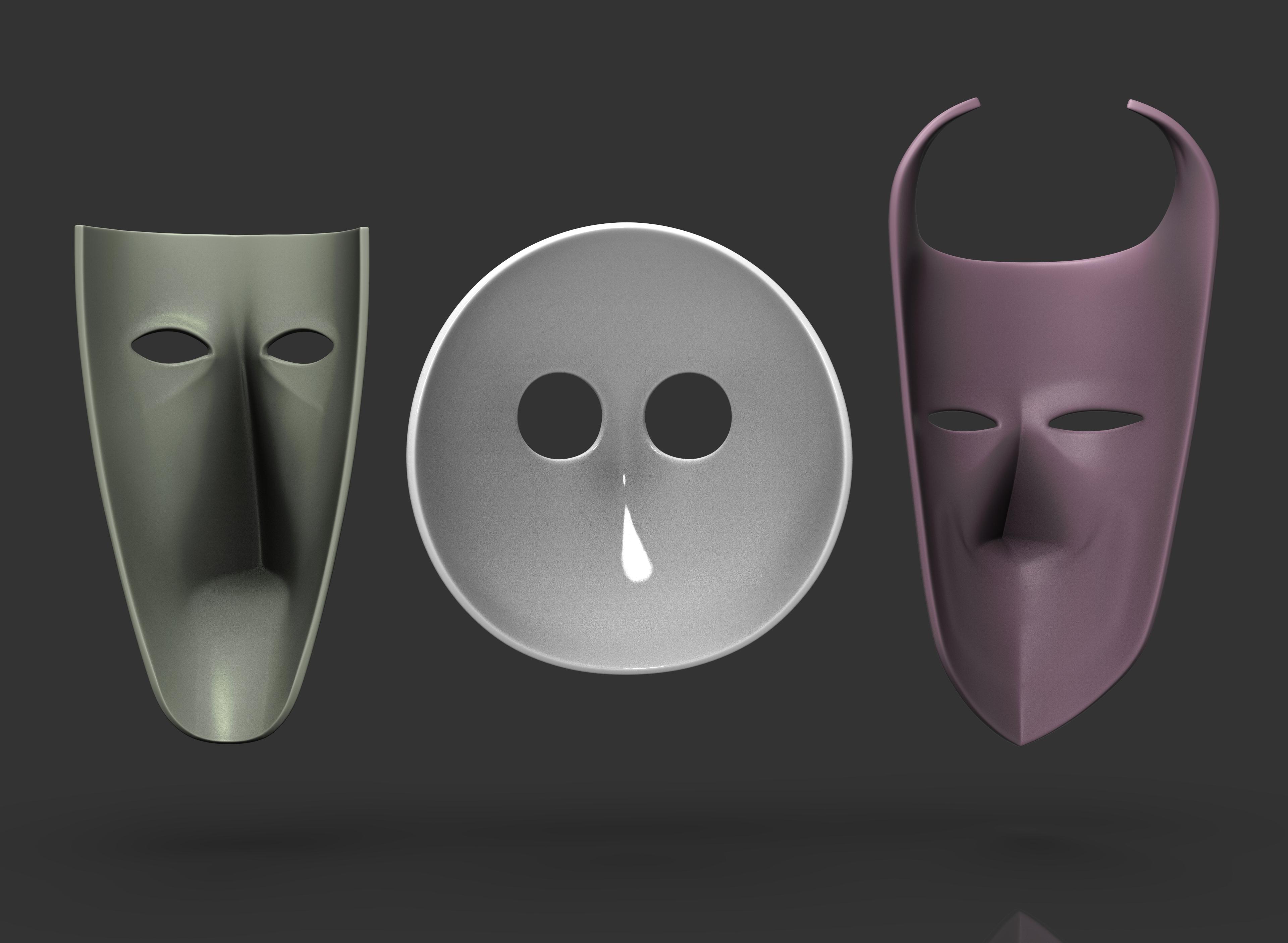 Lock, Shock, and Barrell Masks 3d model