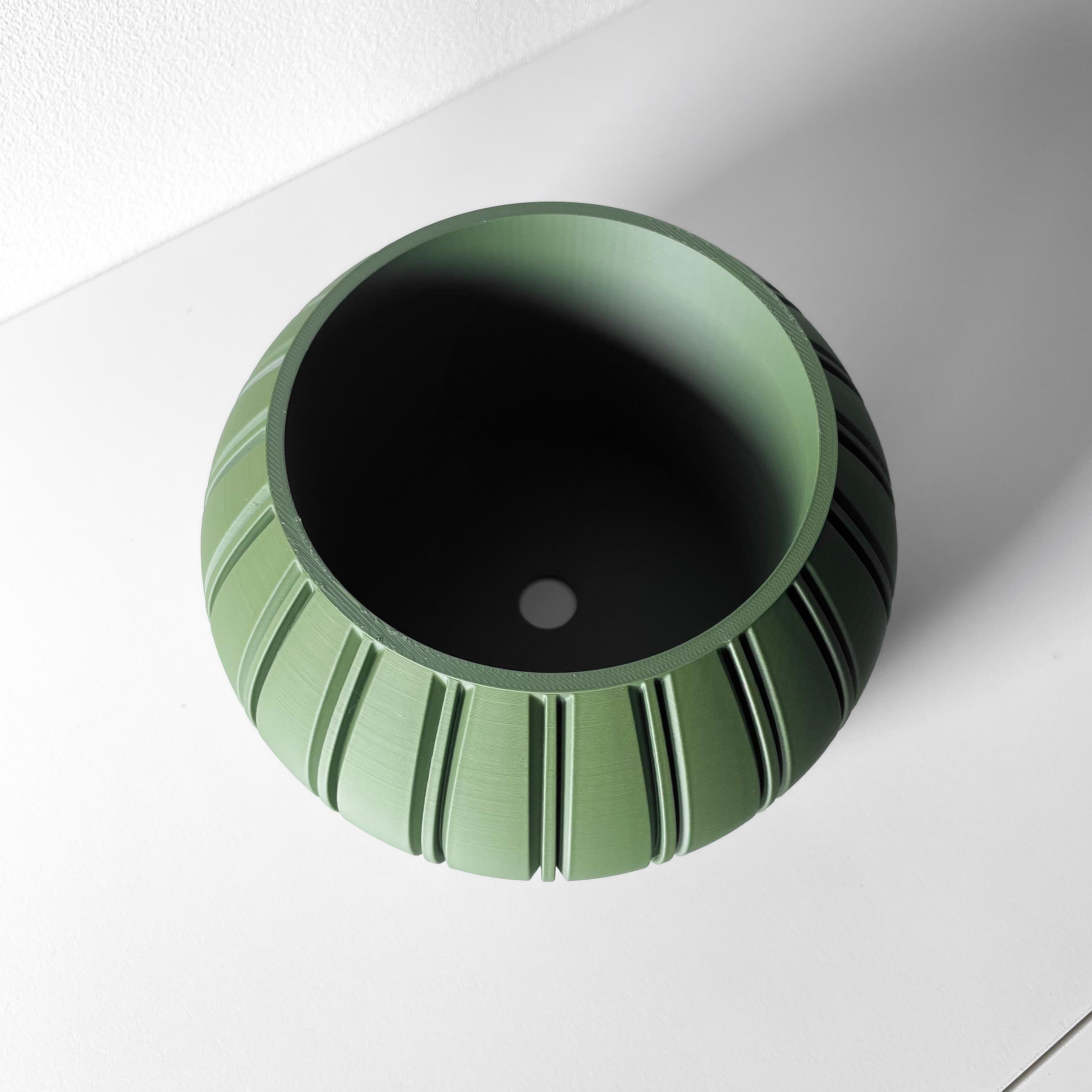 The Ovire Planter Pot with Drainage Tray & Stand Included | Modern and Unique Home Decor 3d model