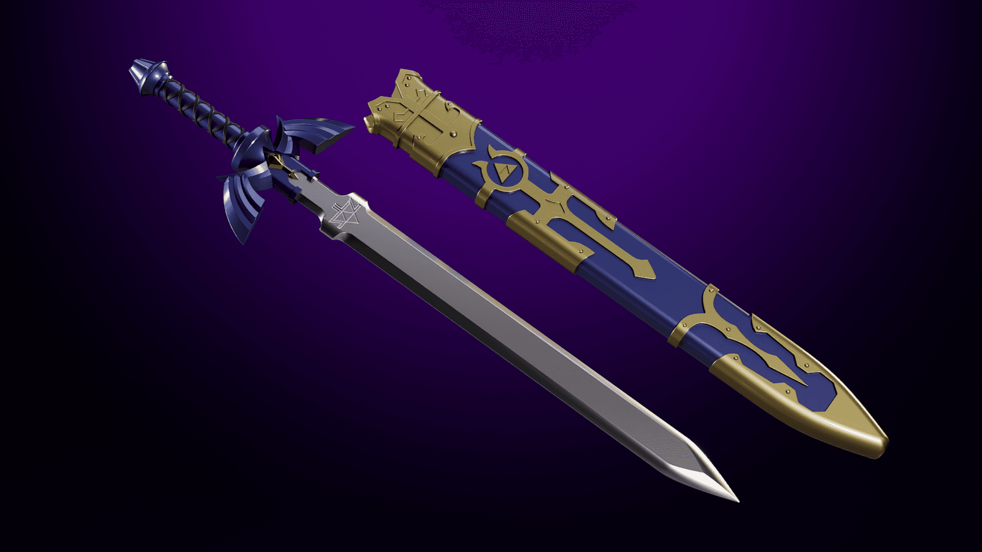 Master Sword and sheet 3d files 3d model