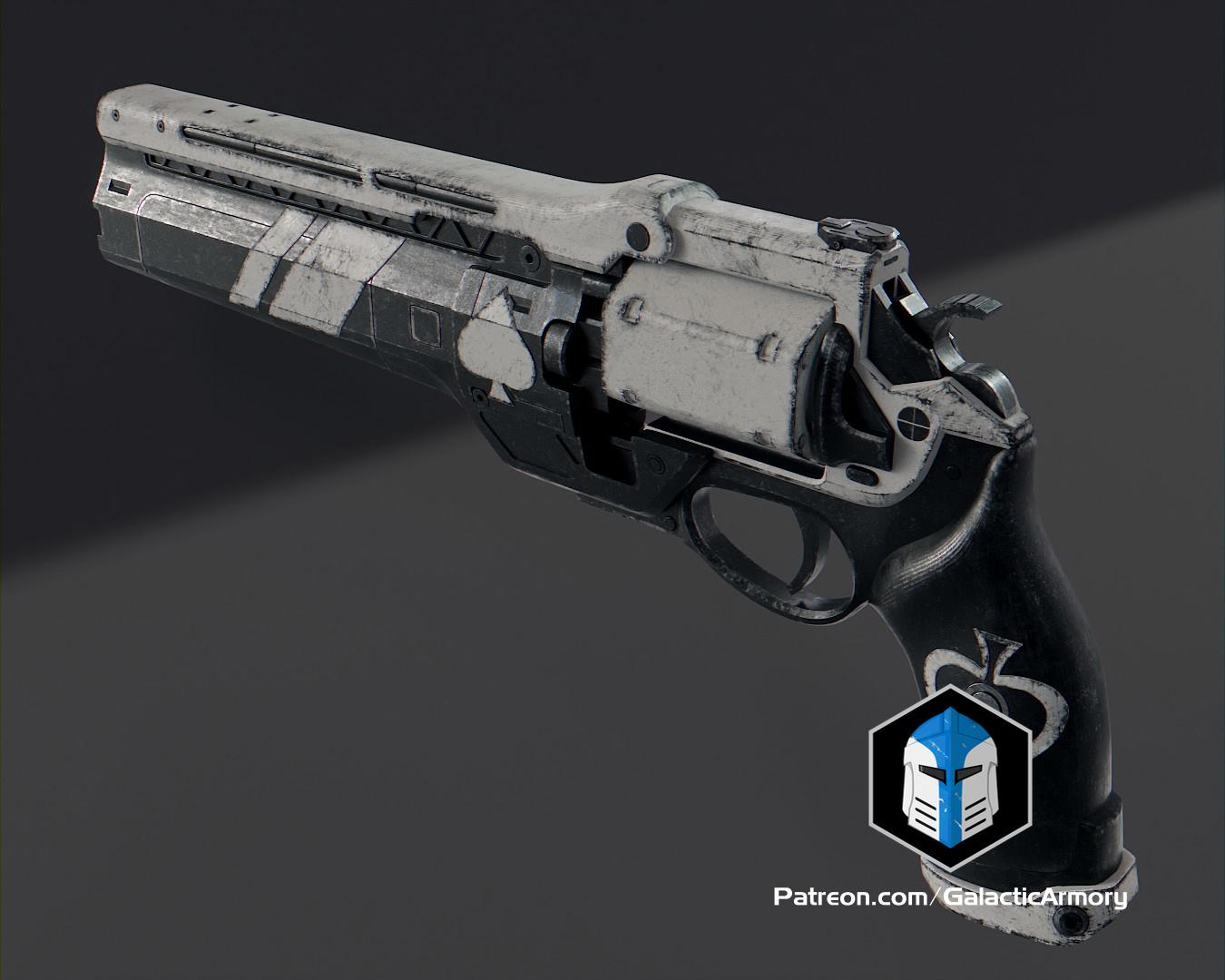 Ace of Spades Hand Cannon - 3D Print Files 3d model