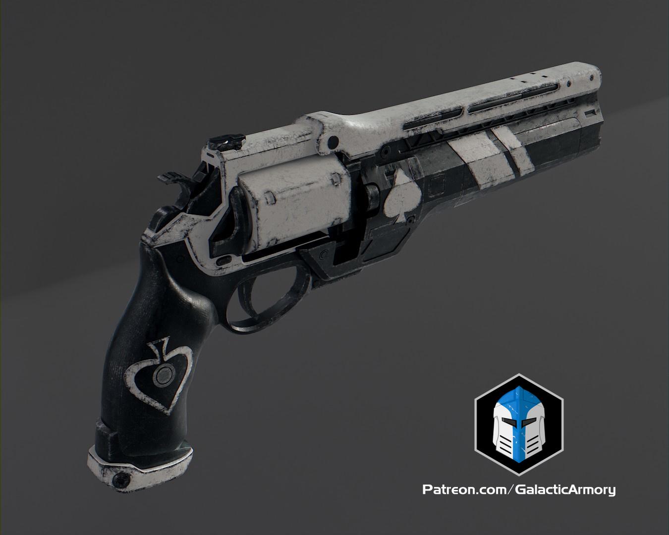 Ace of Spades Hand Cannon - 3D Print Files 3d model