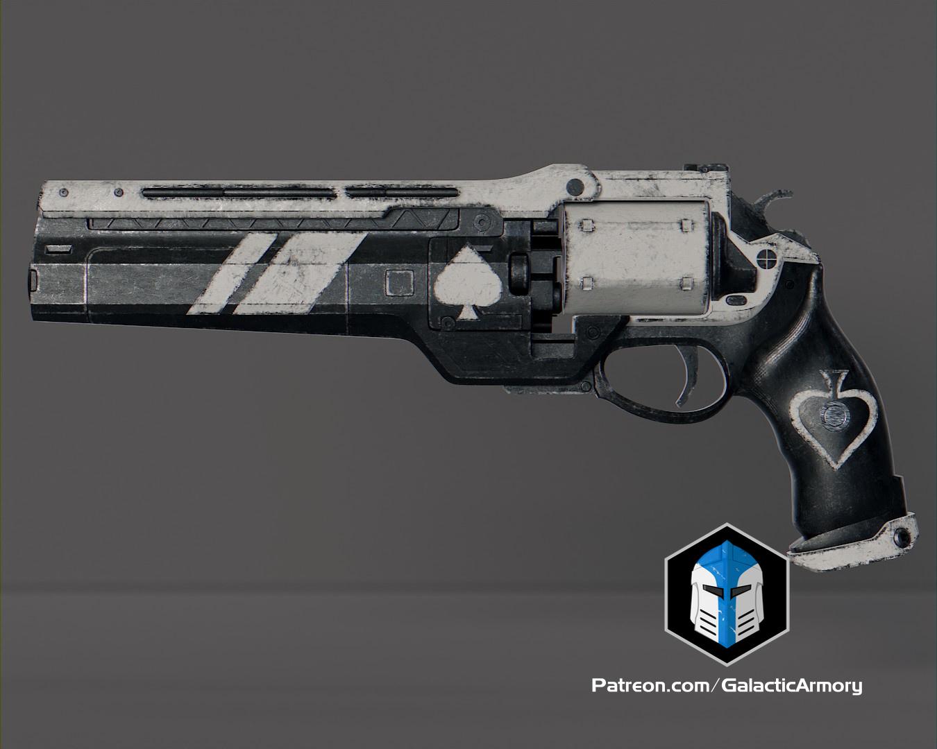 Ace of Spades Hand Cannon - 3D Print Files 3d model