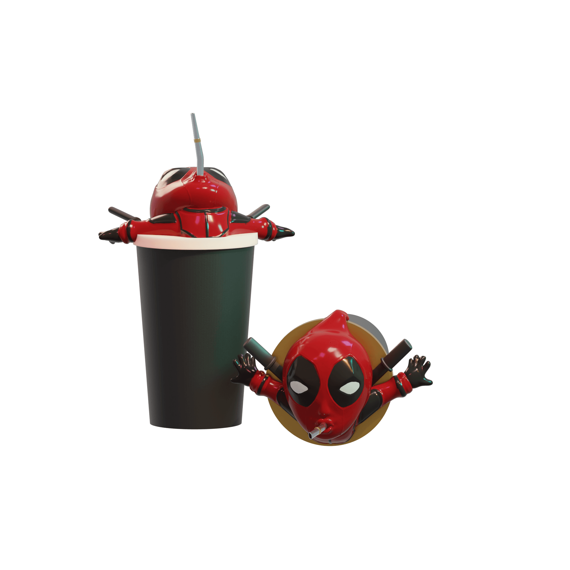 Deadpool Soda Can Cup  3d model