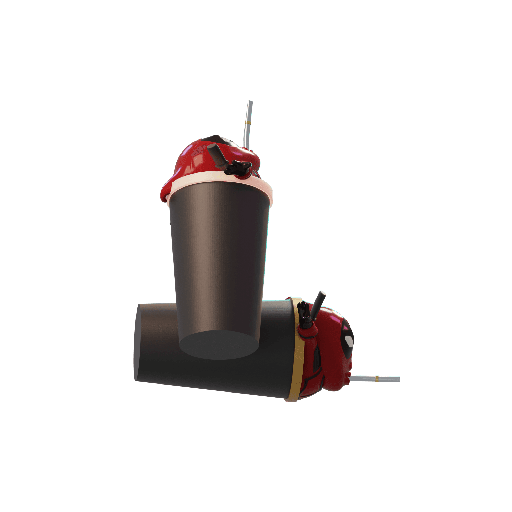 Deadpool Soda Can Cup  3d model