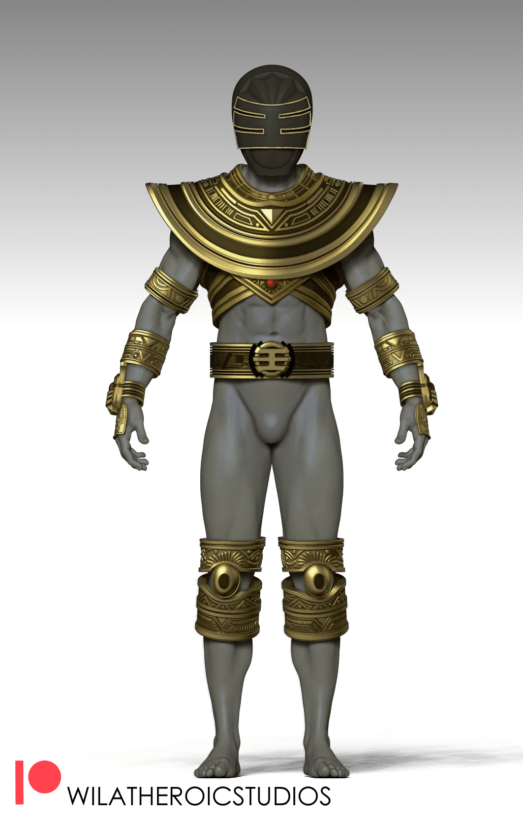 Gold Ranger Armor STL Pack  3d model