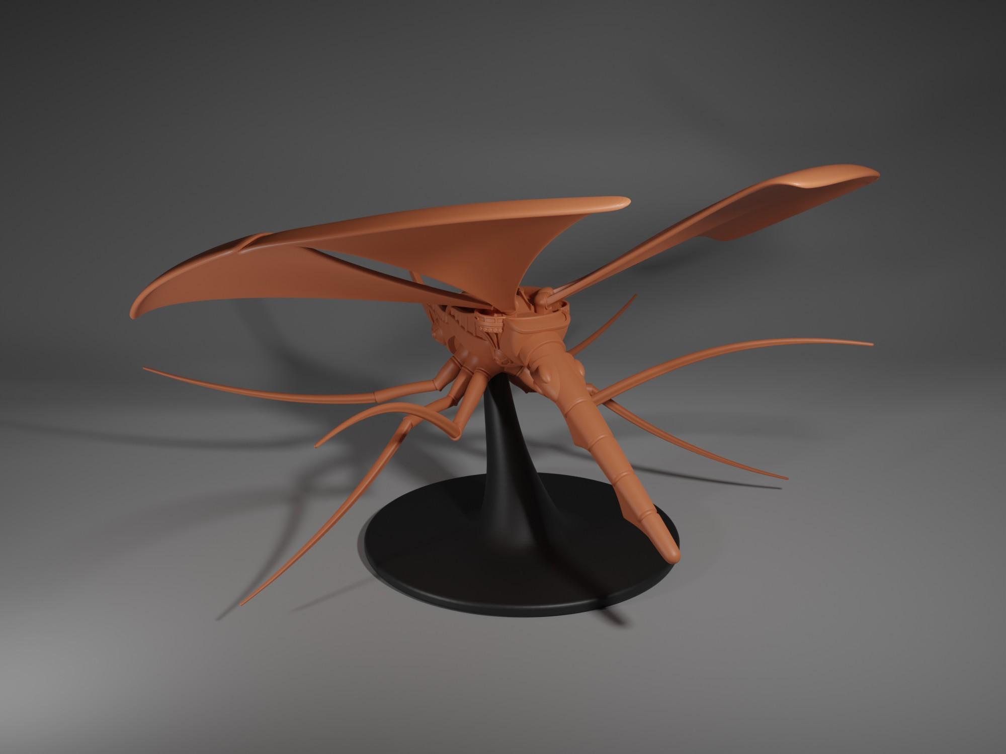 Wasp Ship Spelljammer Miniature from DnD 3d model